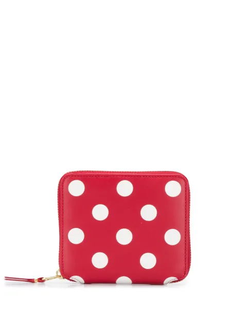 Comme Des Garçons Play polka-dot leather wallet Red SA2100PDRED
