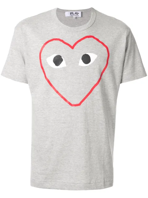 Comme Des Garçons Play Play logo T-shirt Grey P1T266051