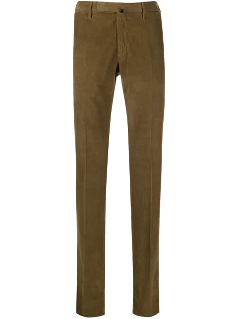 Incotex textured straight-leg trousers Green 1AGW304835Y