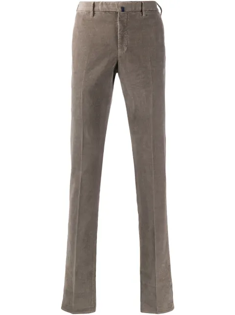 Incotex straight leg corduroy trousers Brown 1AGW304835Y