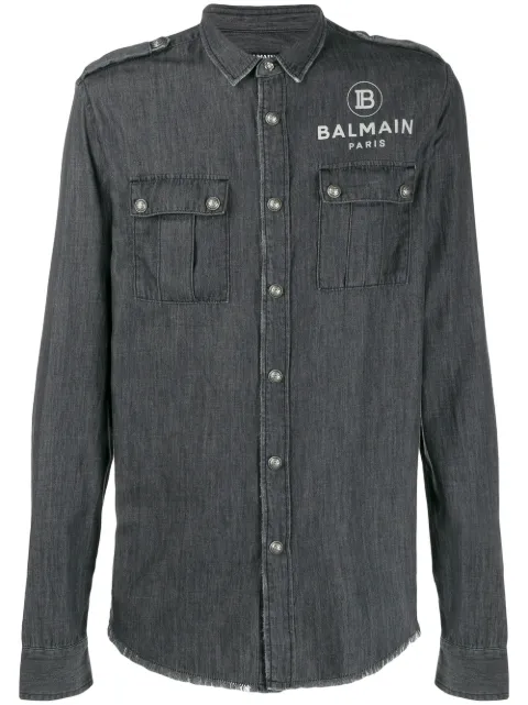 Balmain logo shirt Black SH02316Z762