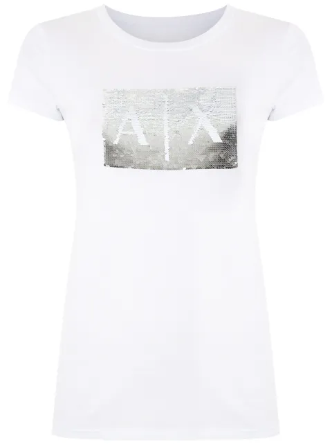 Armani Exchange logo print T-shirt White 8NYTDLYJ73Z