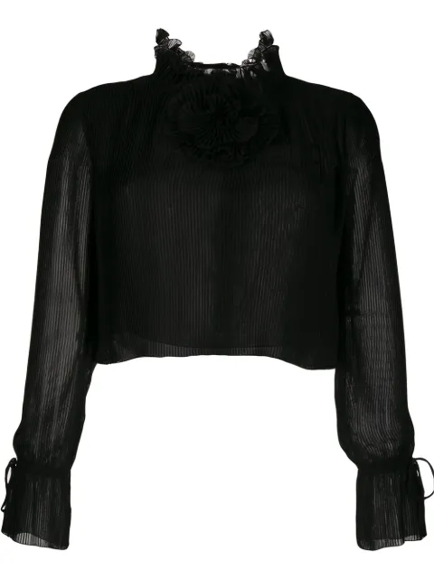 Marco De Vincenzo Georgette blouse Black MS5113MDVPL07