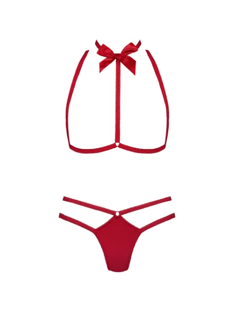 Maison Close Le Petit Secret harness thong set (set of two) Red 608434