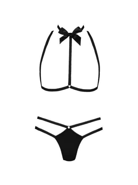 Maison Close Le Petit Secret harness thong set (set of two) Black 608428