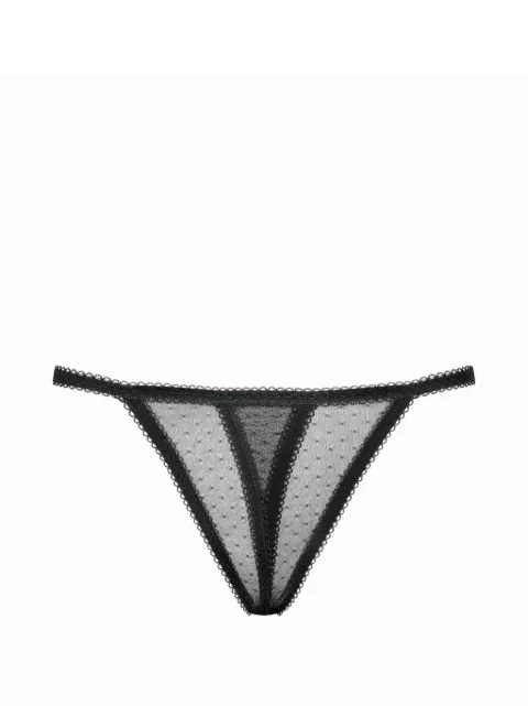 Maison Close Inspiration Divine lace thongs Black 608379