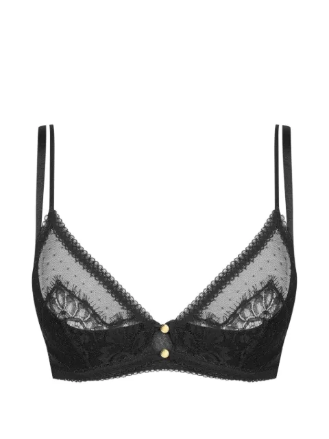 Maison Close Inspiration Divine floral-lace bra Black 608371