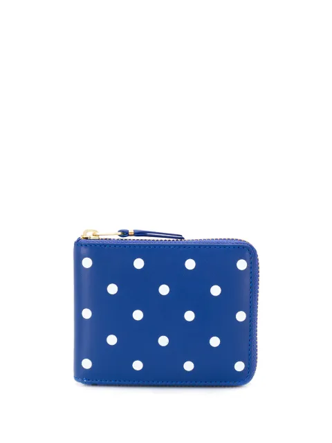 Comme Des Garçons Wallet dotted pattern wallet Blue SA7100PD