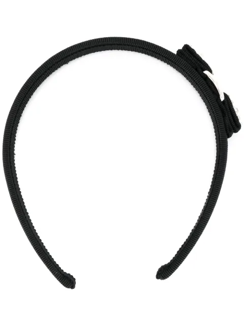 Ferragamo Vara bow crystal-embellished headband Black 713034