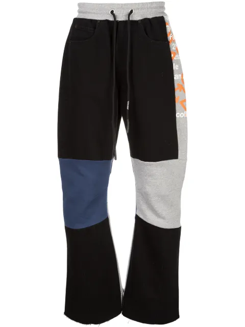 Off-White patchwork sweatpants Black OMYA041F19E540041088