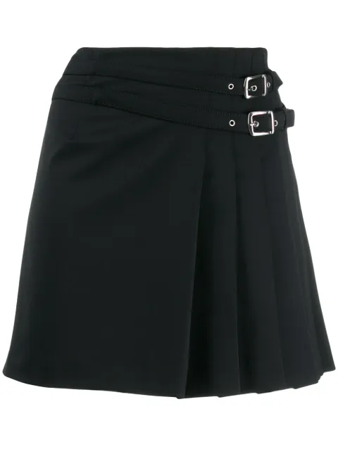 Alberta Ferretti pleated side mini skirt Black A01016627