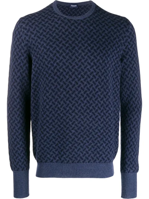 Drumohr crew-neck cashmere sweater Blue D2K103