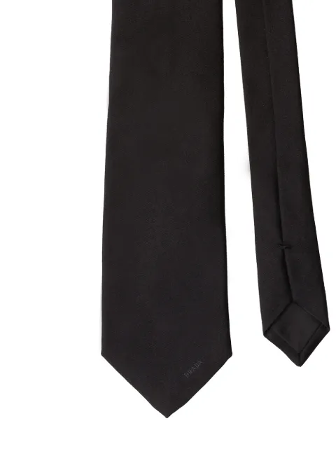 Prada pointed satin tie Black UCR77S141WCJF0002