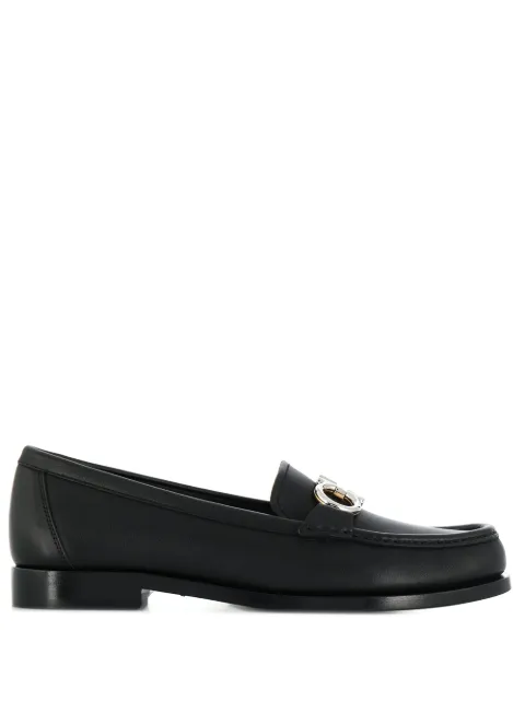 Ferragamo Gancini mocassin loafers Black 693739