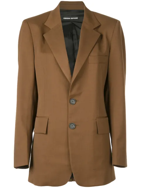 Kwaidan Editions boyfriend blazer Brown AW19J011WLWLIGHTWOOL