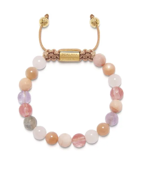 Nialaya Jewelry faceted stone bracelet Pink WBG8011