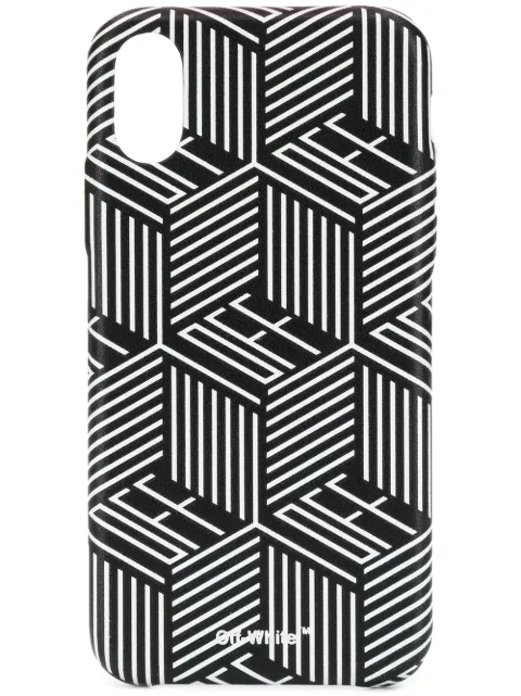 Off-White graphic logo printed iPhone X case Black OWPA009E19F160781099
