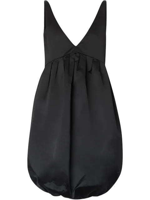 Burberry Duchess Satin Bubble Hem Dress Black 8016559