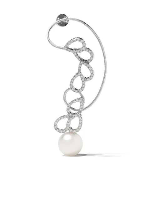 Yoko London 18kt white gold Novus South Sea pearl and diamond ear cuff QYE1572701LZ
