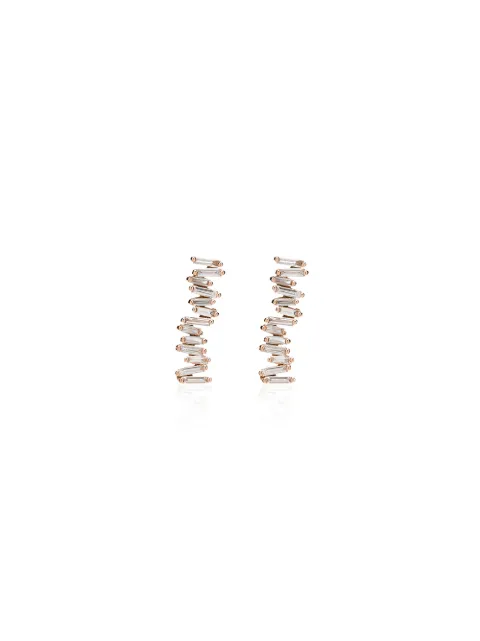 Suzanne Kalan 18kt rose gold Fireworks diamond earrings Pink BAE507RG