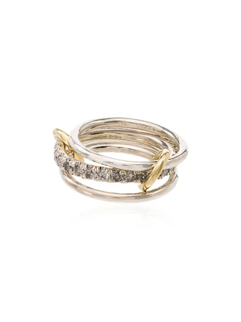 Spinelli Kilcollin 18kt yellow gold Petunia link diamond ring Silver G3PETSG