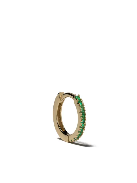 We by WHITEbIRD 18kt gold emerald Margot medium single hoop earring Gold HOJPEM