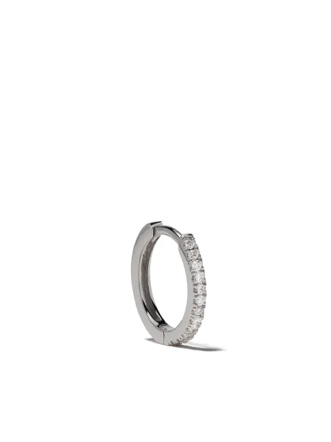 We by WHITEbIRD 18kt white gold diamond Margot large hoop single earring Silver HOBPDL