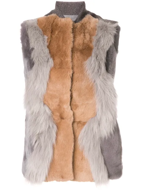 Lorena Antoniazzi wool blend gilet Grey LP36J12393