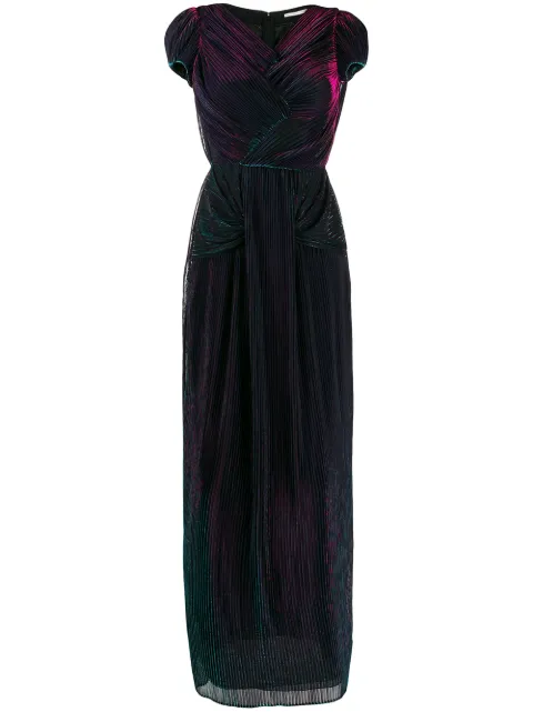 Marco De Vincenzo metallic sheen pleated dress Blue MD5464LMDVNY01