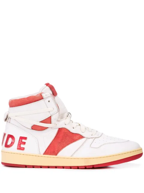 RHUDE Bball Hi-top sneakers White 05AFO14501