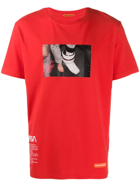 Heron Preston contrast print T-shirt Red HMAA004F197600192088