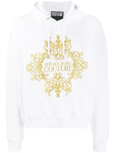 Versace Jeans Couture logo hoody White B7GUA71136604003
