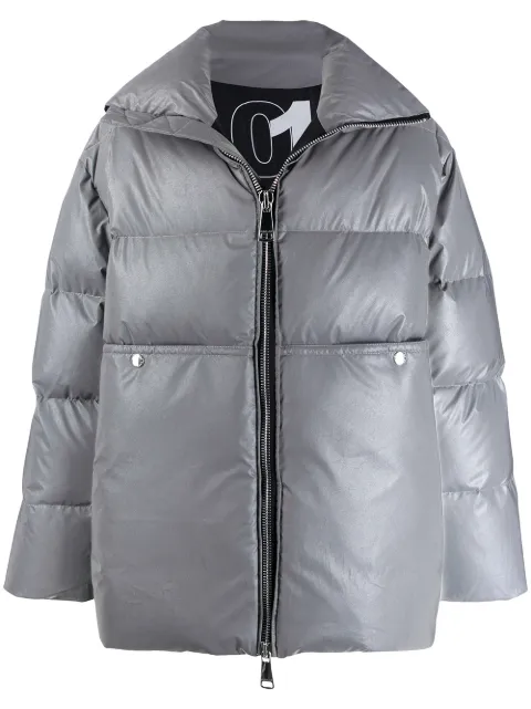 Khrisjoy loose-fit padded coat Grey AFPM008NY
