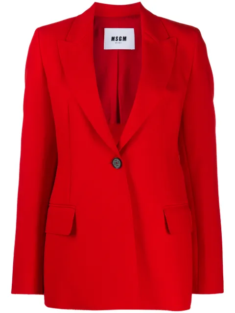 MSGM single-breasted blazer Red 2741MDG12195600
