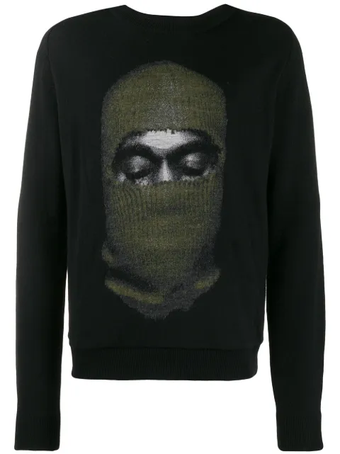 Ih Nom Uh Nit balaclava print sweatshirt Black NMW19208