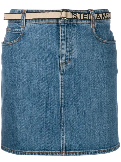 Stella McCartney belted denim skirt Blue 600450SNH59