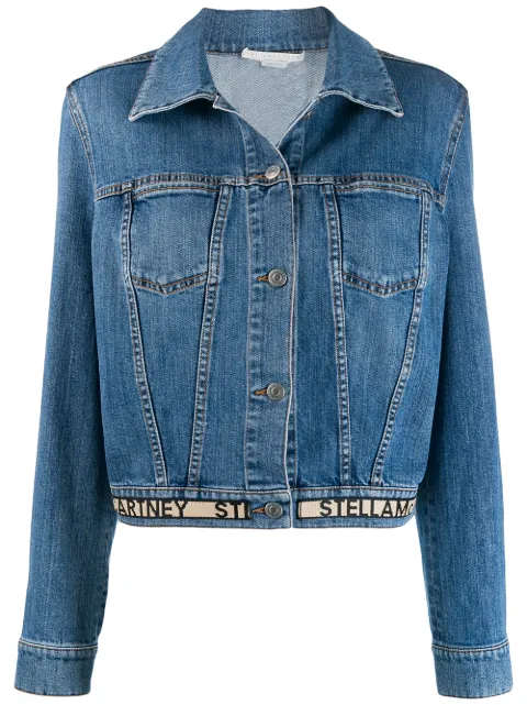 Stella McCartney logo hem denim jacket Blue 600260SNH59