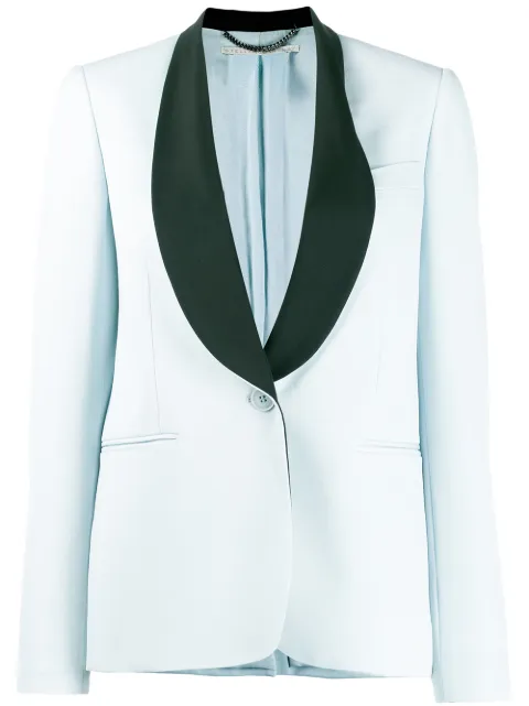 Stella McCartney contrast lapel blazer Blue 600543SNB48