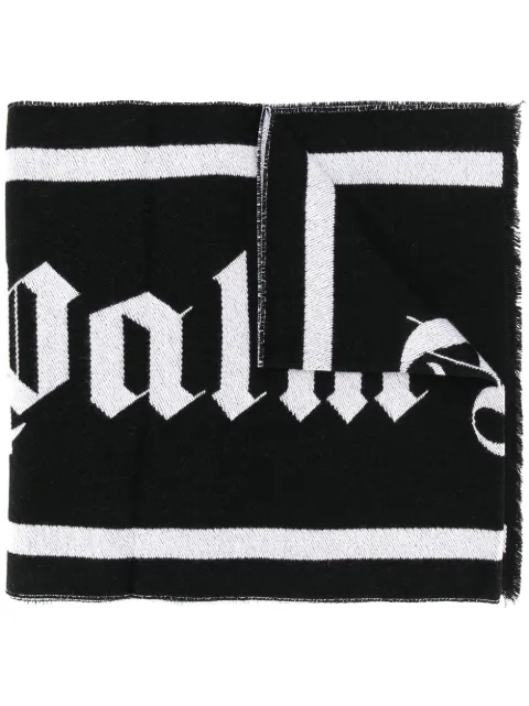 Palm Angels logo scarf Black PMMA007F195720491001