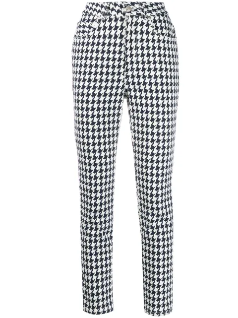 Alexander McQueen houndstooth print jeans White 585991QMAAB