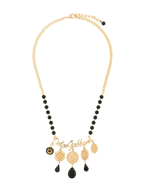 Dolce & Gabbana votive-motif medallion necklace Gold WNL6S1W1111