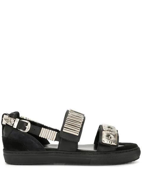 Toga Pulla embellished flat sandals Black FTGPWJ66409099