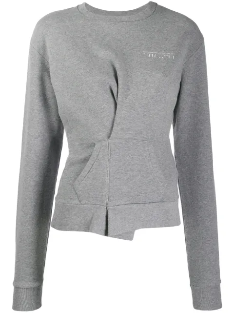 UNRAVEL PROJECT wrap detail sweatshirt Grey UWBA044E193160010600