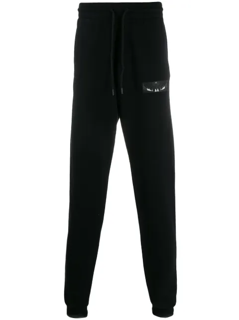 COUNTY OF MILAN Wings patch track pants Black CMCH010F195060021088