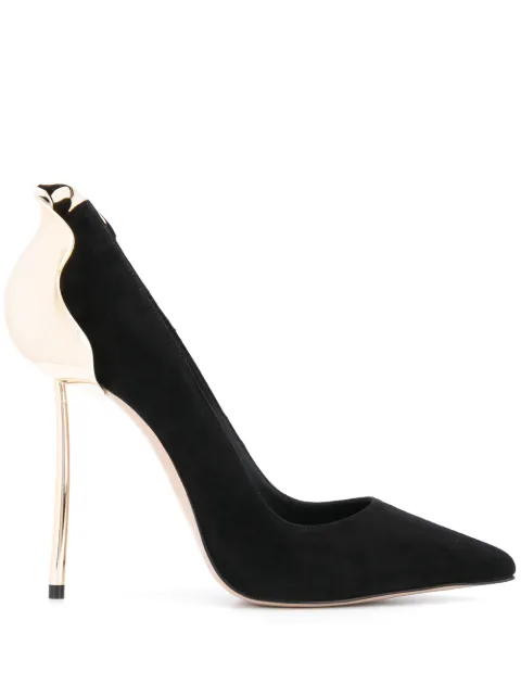 Le Silla 120mm Petalo pointed toe stiletto heels Black 3110M100G3PPVEL