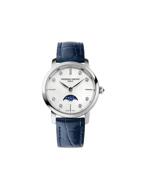 Frederique Constant Classics Slimline Ladies Moonphase 30mm White FC206MPWD1S6