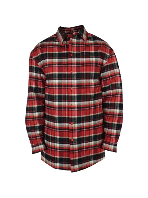 Balenciaga checked padded shirt Red 584014TFP04