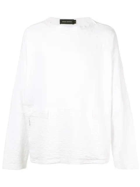 Craig Green crumpled effect sweatshirt White CGAW19MWJETLS02