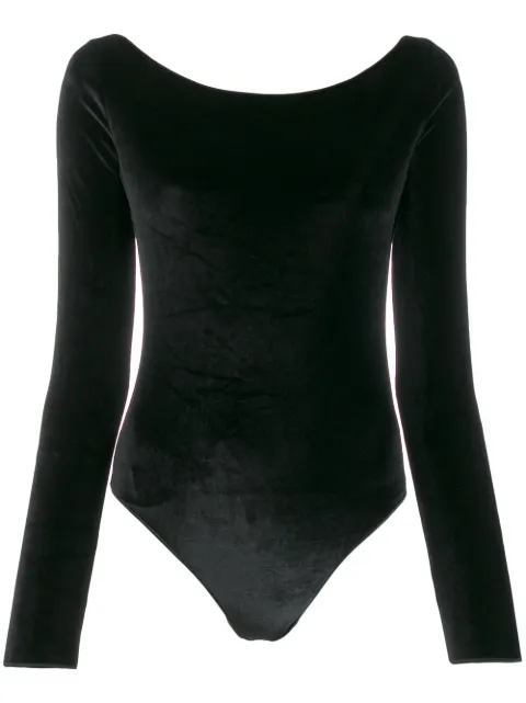 Oséree slim-fit backless bodysuit Black VBF901VELLUTOBLACK