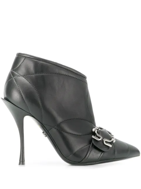 Dolce & Gabbana quilted buckled leather booties Black CT1000